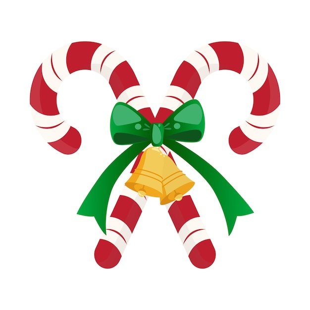 Gráfico de ilustración de vector de Candy Cane Stocking Stuffer