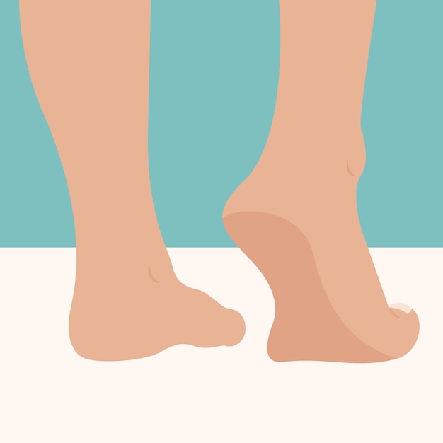 Gráfico de ilustración de vector de dibujos animados de parte posterior de tacones