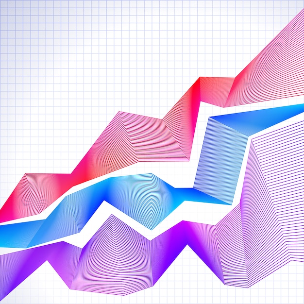 Gráfico de infografía con gráficos combinados