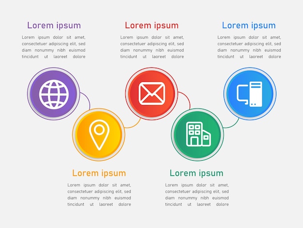 Gráfico infográfico de negocios