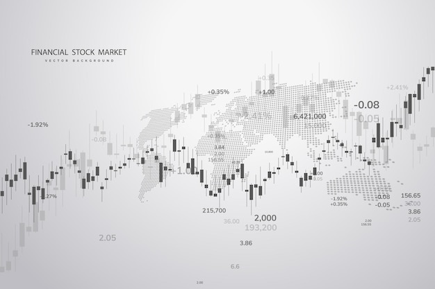 Vector gráfico del mercado de valores ilustración vectorial