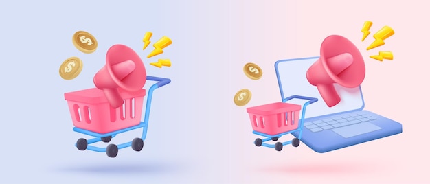 Gráfico de negociación de acciones 3D con teléfono móvil Vender y comprar dinero en efectivo y intercambio con finanzas concepto de negocio ganar inversión icono vectorial de negociación bancaria 3D para la inversión ilustración de renderización