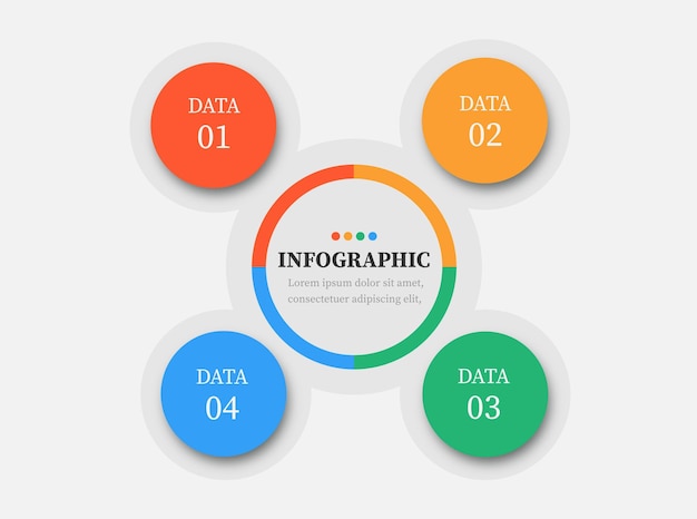 Gráfico de negocios e infografía informativa.