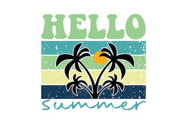 Un gráfico con las palabras hola verano.