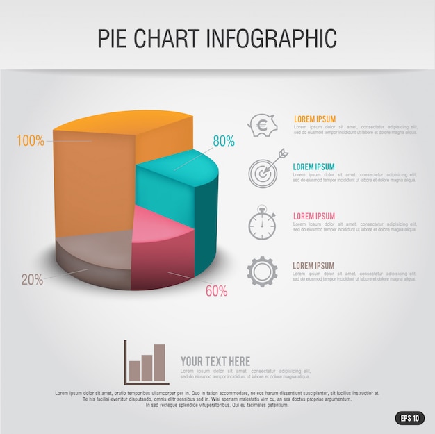 gráfico de pastel infográfico