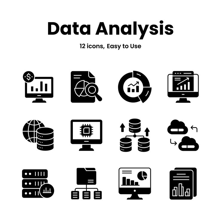Vector gráfico de pie en hoja con lupa que muestra el diseño vectorial de la investigación de datos
