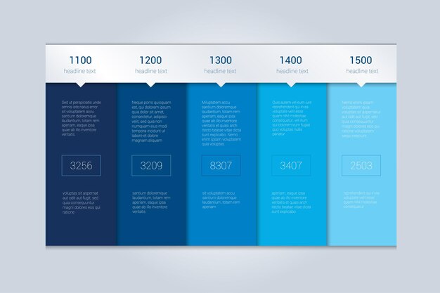 Gráfico precio tabla plantilla banner Infografía elemento Vector