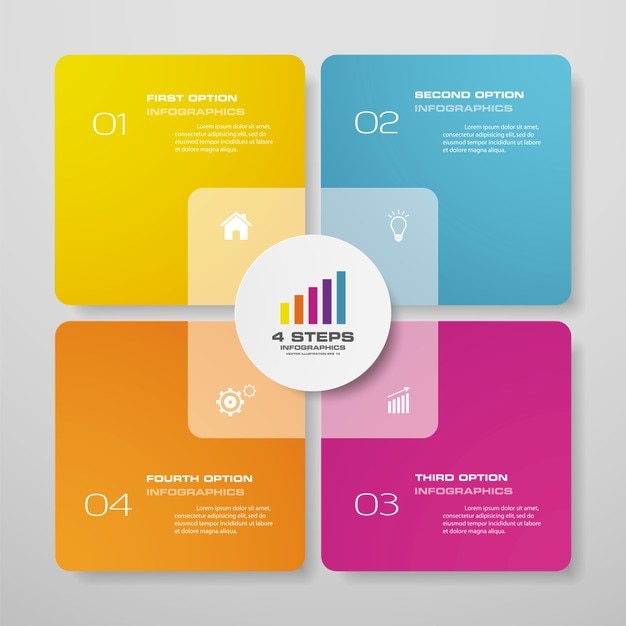 Gráfico de presentación elemento infográfico