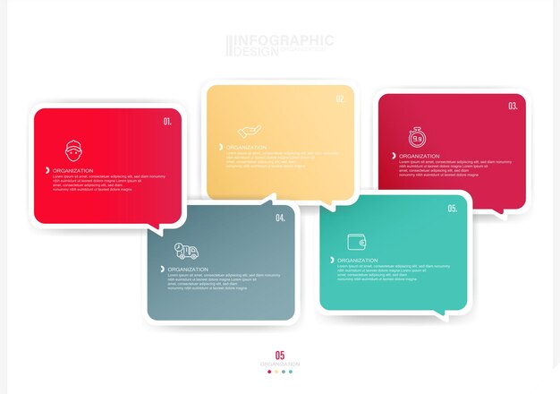 Gráfico de progreso de desarrollo de pasos de infografía de ilustración de stock de plantilla de vector