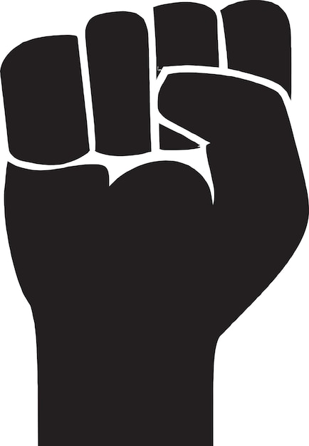 Gráfico de puño de mano de pie contra la opresión