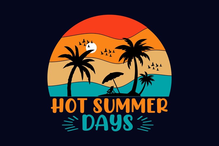 Un gráfico que dice calurosos días de verano.