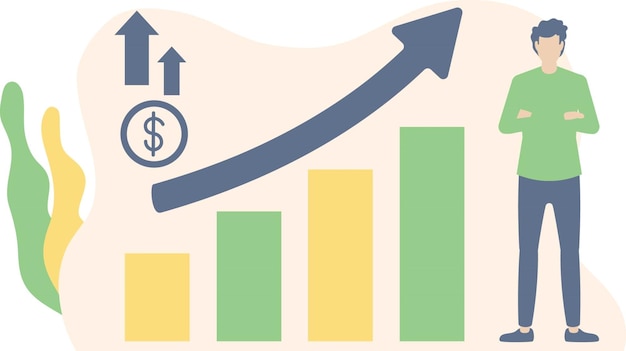 Un gráfico que tiene un gráfico que dice dólar