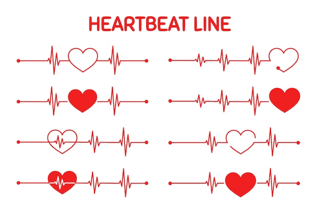 Gráfico rojo de frecuencia cardíaca al hacer ejercicio. concepto de salvar la vida del paciente. aislado sobre fondo blanco.