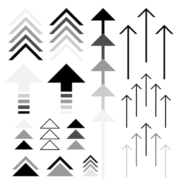 Gráfico de signo de flecha vectorial