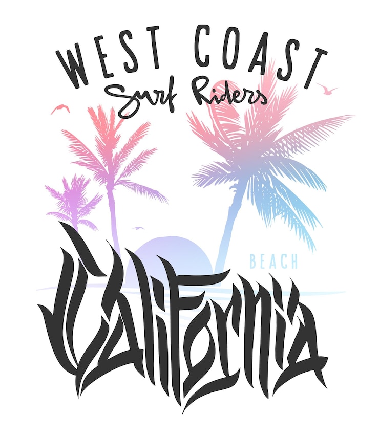 Vector gráfico de surf impresión de camisetas diseño de surf caligrafía escrita a mano