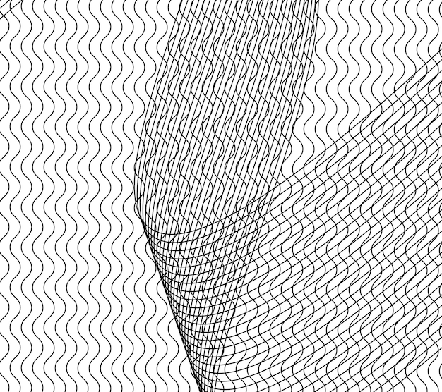 gráfico de textura de línea de onda