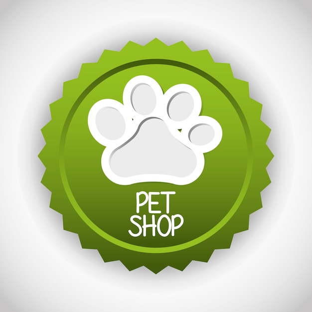 Vector gráfico de tienda de mascotas de animales