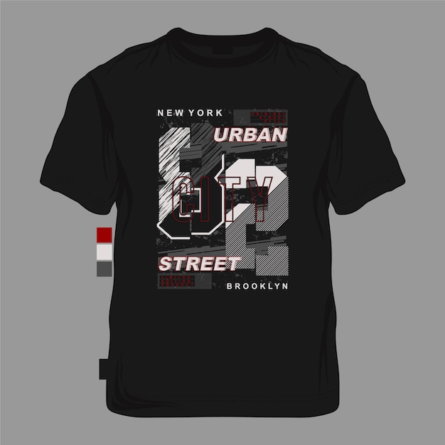 Gráfico de tipografía abstracta a rayas de la calle urbana de la ciudad de nueva york para camiseta