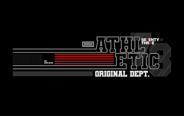 gráfico de tipografía atlética para póster de camiseta, etc.