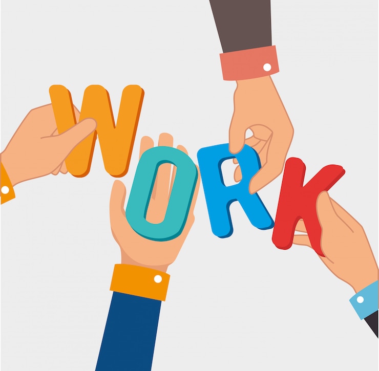 Vector gráfico de trabajo en equipo de negocios