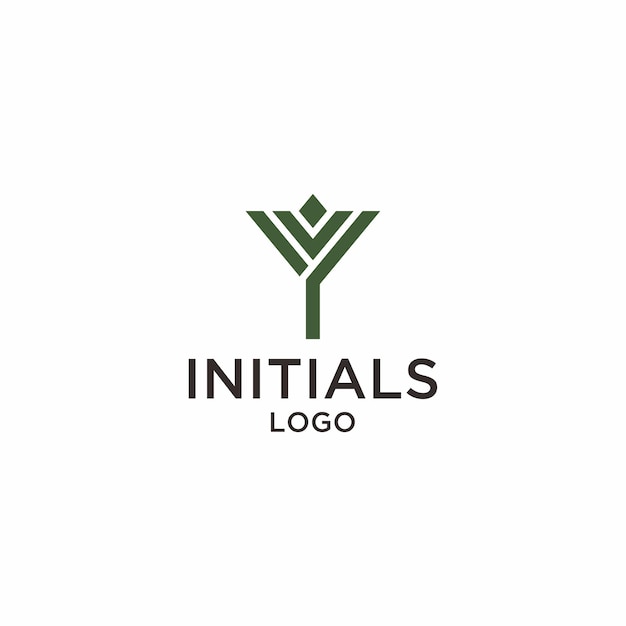 Gráfico de vector de diseño de logotipo abstracto letra Y