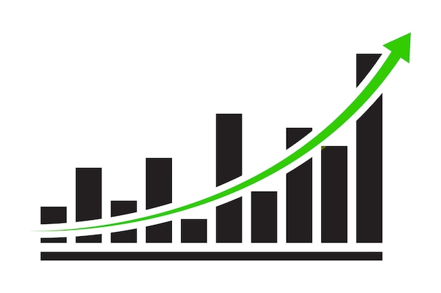 Gráfico vector icono negocio símbolo finanzas tasa diagrama signo