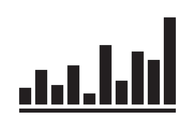 Gráfico vector icono negocio símbolo finanzas tasa diagrama signo