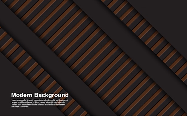 Gráfico de vector de ilustración de diseño moderno abstracto de color negro y marrón