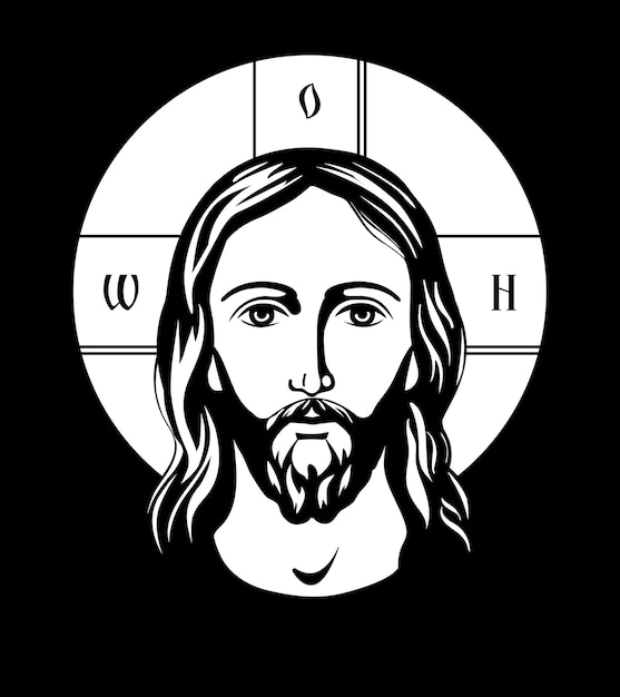 Vector gráfico vectorial aislado de jesucristo hijo de dios