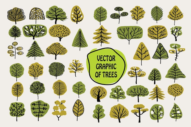 Vector gráfico vectorial de árboles