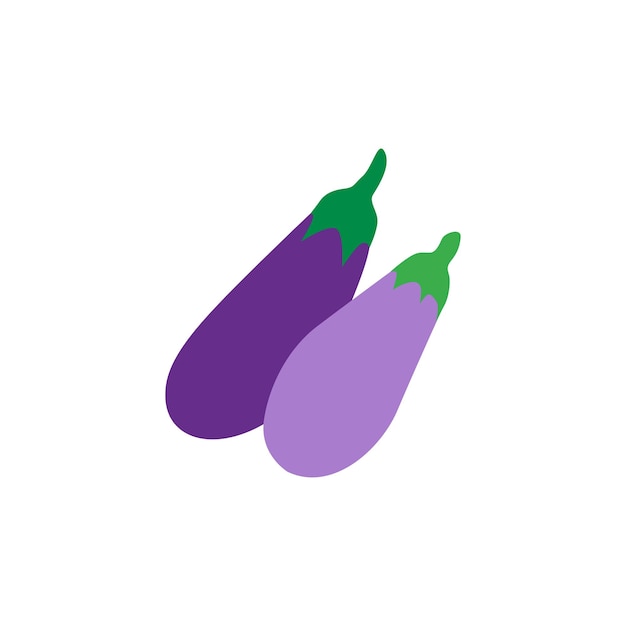 Gráfico vectorial de berenjena púrpura para una alimentación saludable