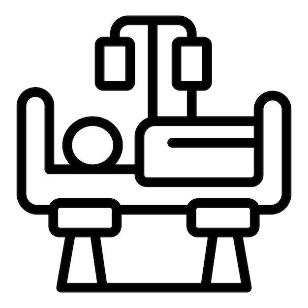 Gráfico vectorial en blanco y negro de un icono de máquina de prensado automatizado