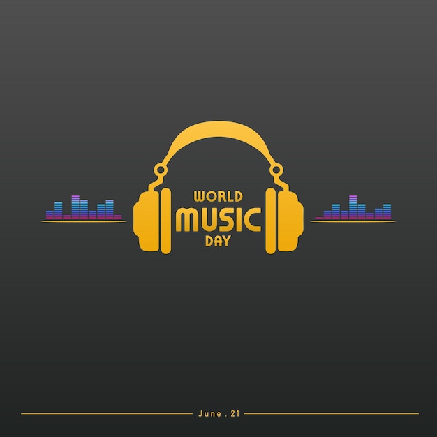 El gráfico vectorial del Día Mundial de la Música es genial para las celebraciones del Día Internacional de la Música.