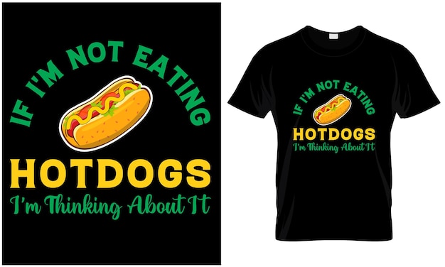 Vector gráfico vectorial de diseño de camiseta de hotdog