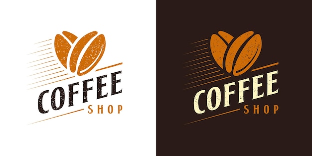 Gráfico vectorial del diseño del logotipo de la cafetería