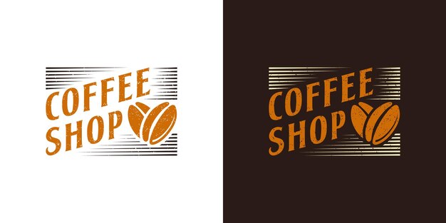 Gráfico vectorial del diseño del logotipo de la cafetería