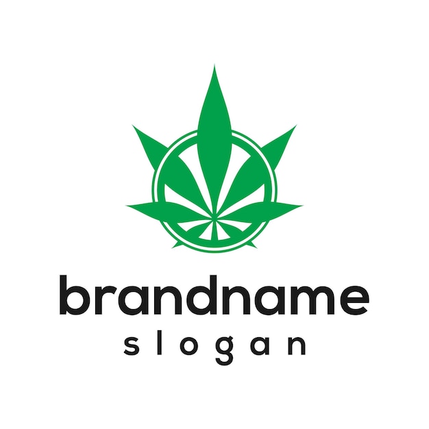 Gráfico vectorial del diseño del logotipo de cannabis