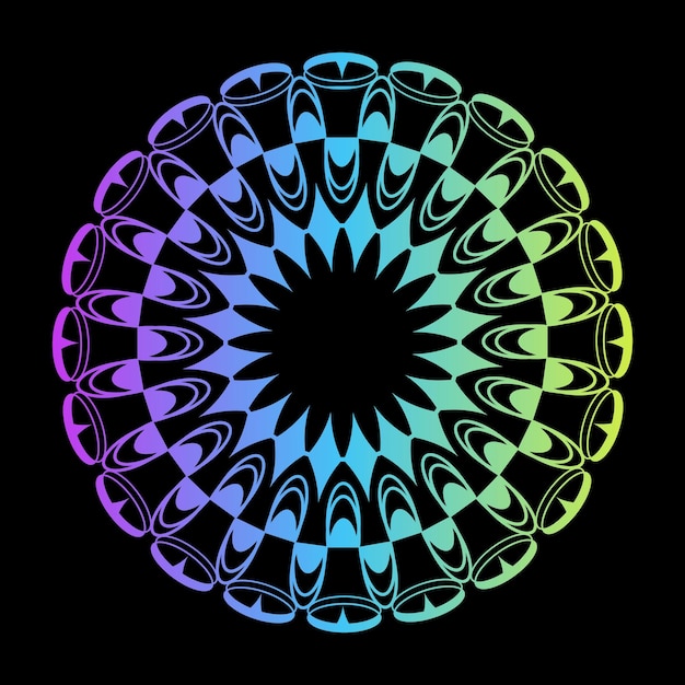 Gráfico vectorial de diseño de mandala de lujo