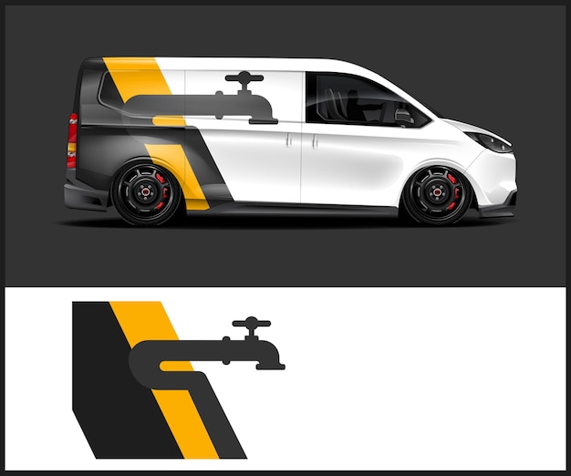 Gráfico vectorial de envoltura de automóviles para automóviles de carreras
