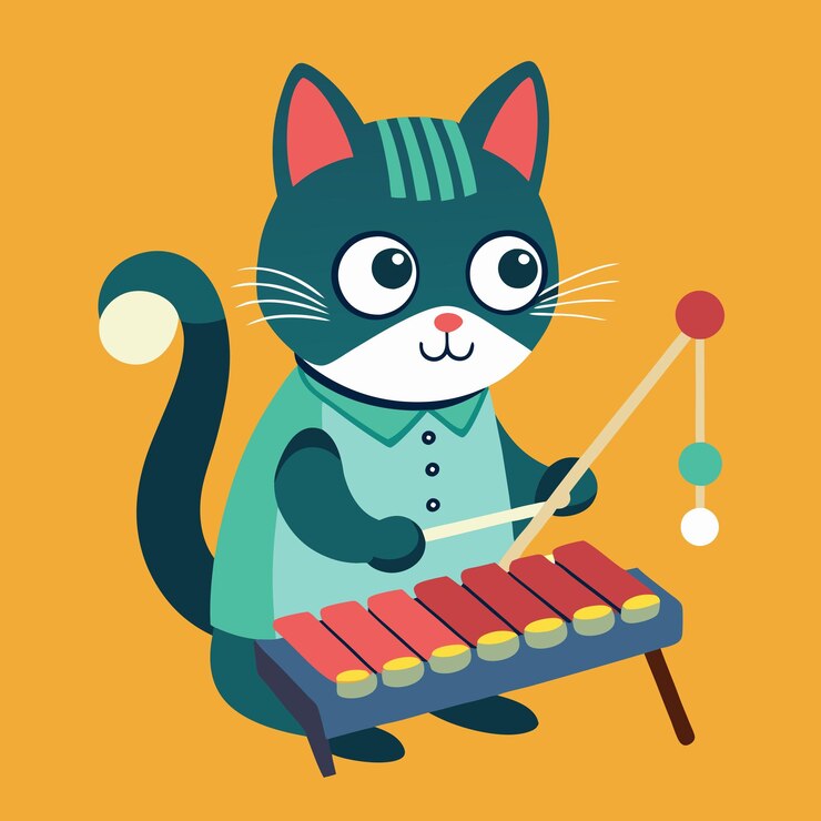 Vector gráfico vectorial de gato