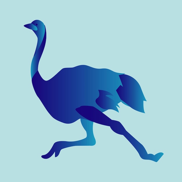 Gráfico vectorial de ilustración de animal en color de gradación