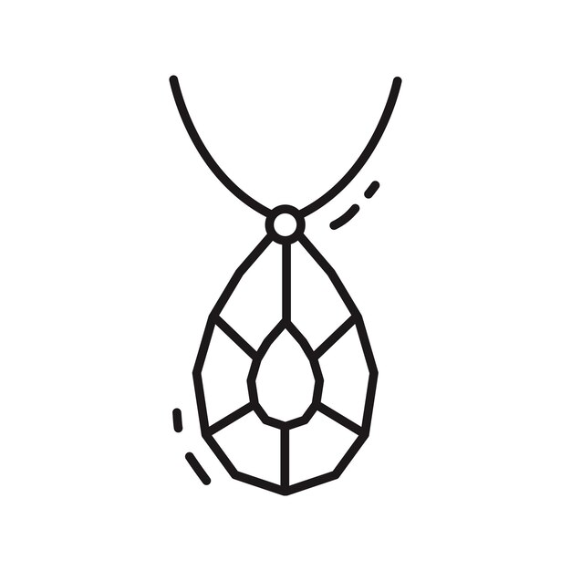 Gráfico vectorial de ilustración del collar colgante