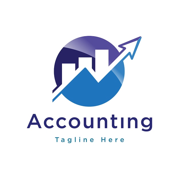Gráfico vectorial de ilustración del diseño del logotipo de contabilidad