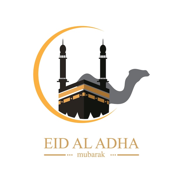 Gráfico vectorial de ilustración del diseño del logotipo de eid al adha