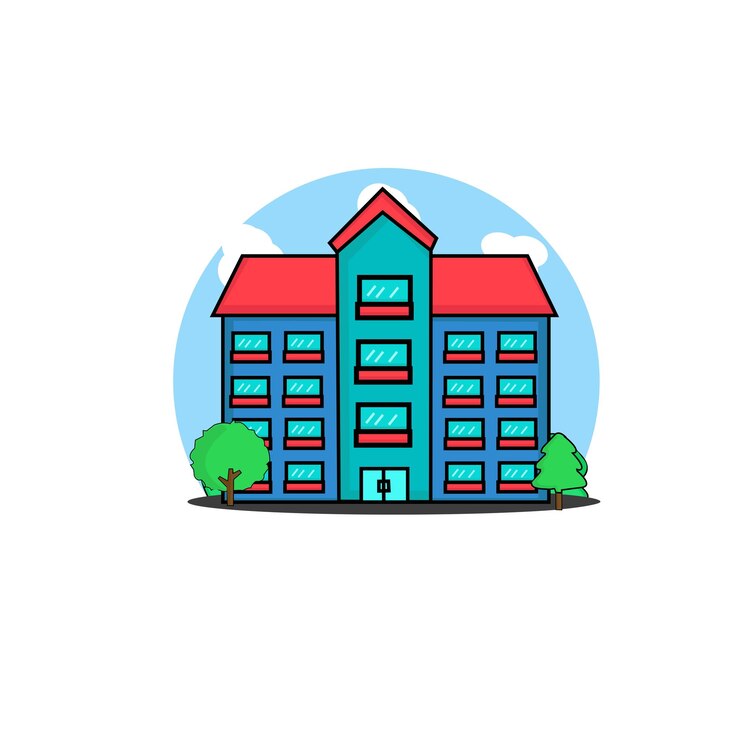 Gráfico vectorial de ilustración de la escuela de iconos lindos