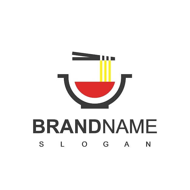 Gráfico vectorial de ilustración de fideos para el logotipo del restaurante