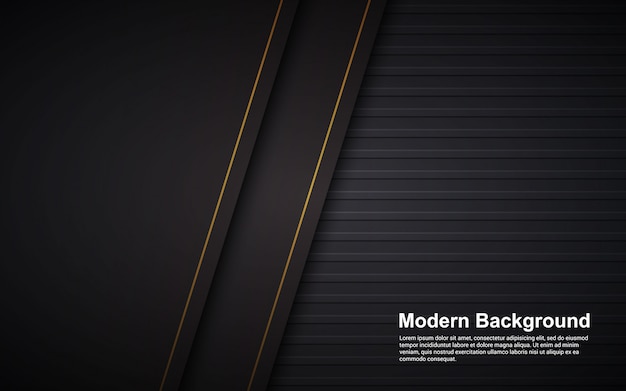 Gráfico vectorial de ilustración de fondo abstracto lujo negro superposición capas modernas