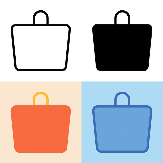 Gráfico vectorial de ilustración del icono de la bolsa de compras Perfecto para la nueva aplicación de la interfaz de usuario, etc.