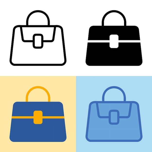 Gráfico vectorial de ilustración del icono de la bolsa de mujeres Perfecto para la nueva aplicación de la interfaz de usuario, etc.