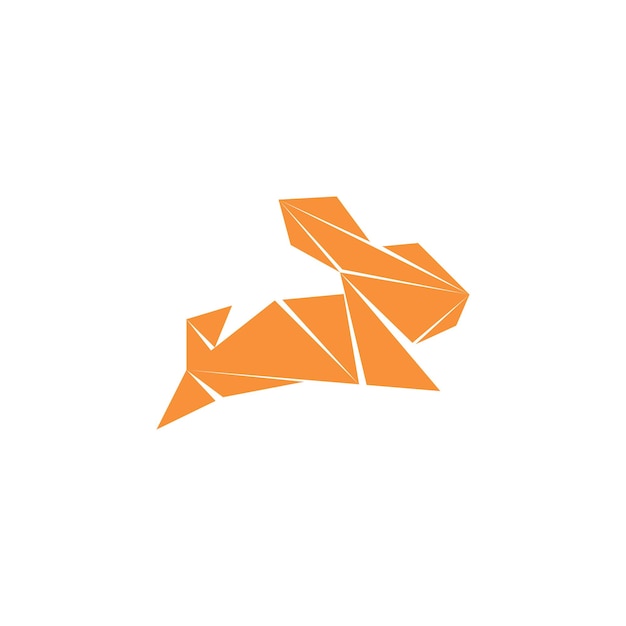 Gráfico vectorial de ilustración del icono de conejo con vector premium de patrón abstracto
